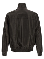 Valentino Garavani Black Calfskin Leather Jacket