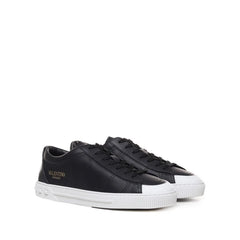 Valentino Garavani Black Calfskin Low Top Sneakers
