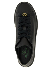 Valentino Garavani Black Calfskin Low Top Sneakers