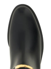 Valentino Garavani Black Calfskin Over The Knee