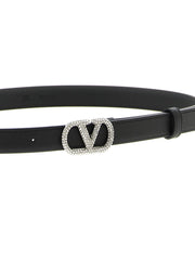 Valentino Garavani Black Calfskin Regular Belt