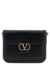 Sac à épaule en veau noir Valentino Garavani