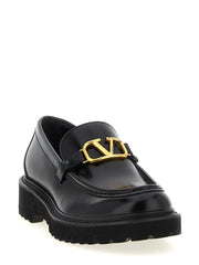 Valentino Garavani Black Calfskin Slip-On Loafers - EU36.5/US6.5