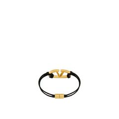 Valentino Garavani Black Cotton Bracelet - L