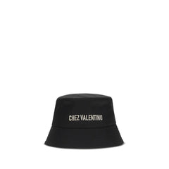 Valentino Garavani Black Cotton Bucket Hat