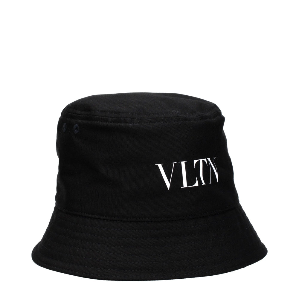 Valentino Garavani Black Cotton Bucket Hats - 58 cm|M - Bucket Hats