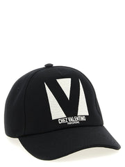 Valentino Garavani Schwarzer Baumwoll-Cap (Baseballkappe)