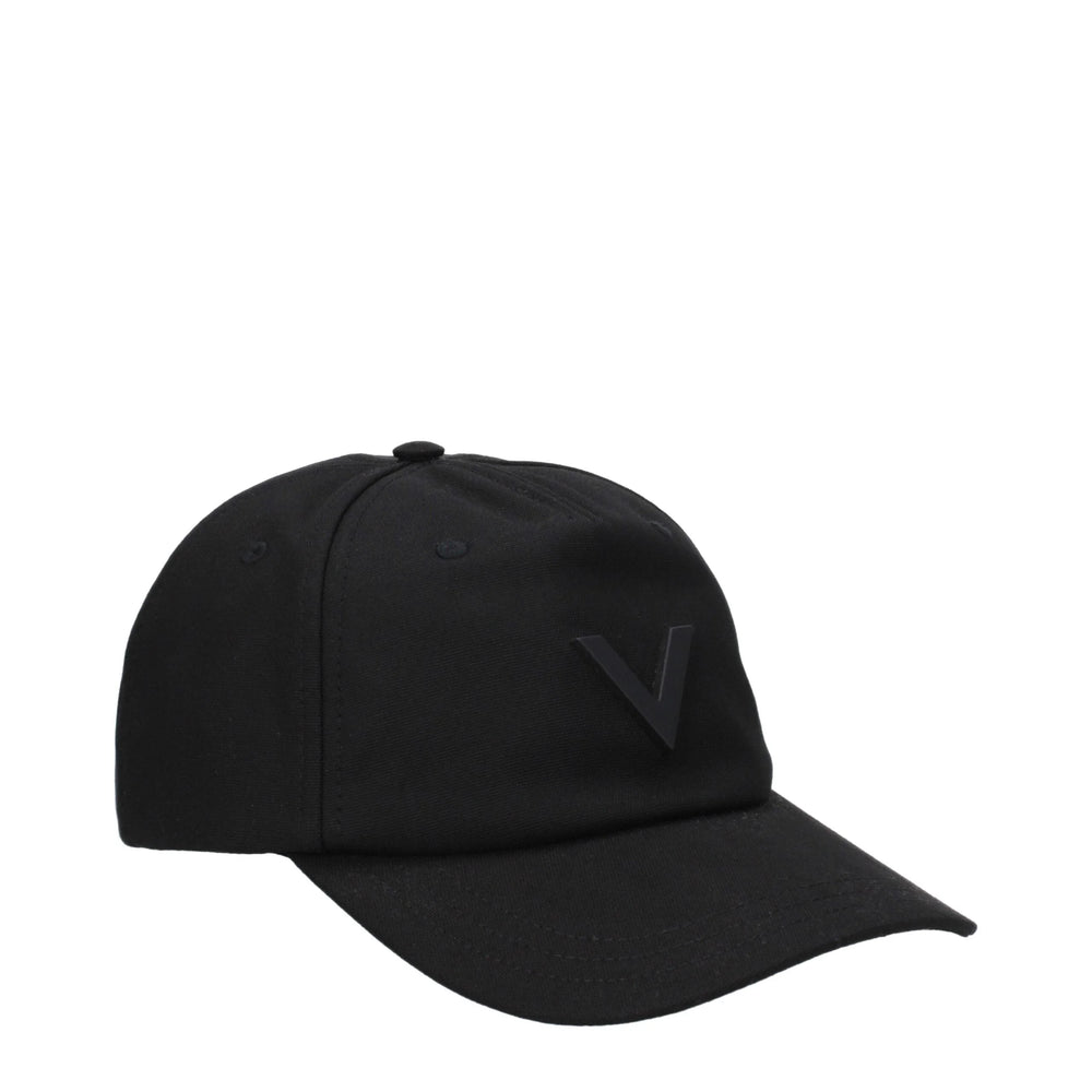 Valentino Garavani Black Cotton Caps (Baseball Hat) - 58 cm|M - Baseball Caps