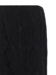 Valentino Garavani Black Cotton Midi Skirt