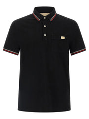 Valentino Garavani Black Cotton Polo Shirt - L