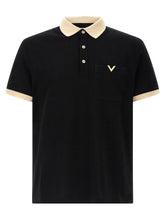 Valentino Garavani Black Cotton Polo Shirt - XL