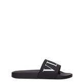 Valentino Garavani Black Cotton Slippers