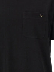 Valentino Garavani Black Cotton T-Shirt