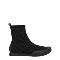 Valentino Garavani Black Fabric High Top Sneakers - EU41.5/US8.5