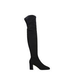 Valentino Garavani Black Fabric Over The Knee - EU40/US10 - Boots