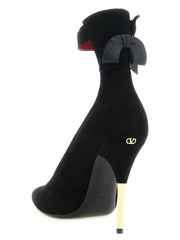 Valentino Garavani Black Goatskin High Heel Pumps
