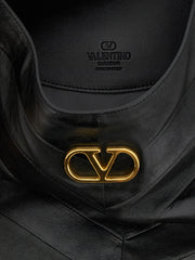 Valentino Garavani Black Lamb Leather Shoulder Bag