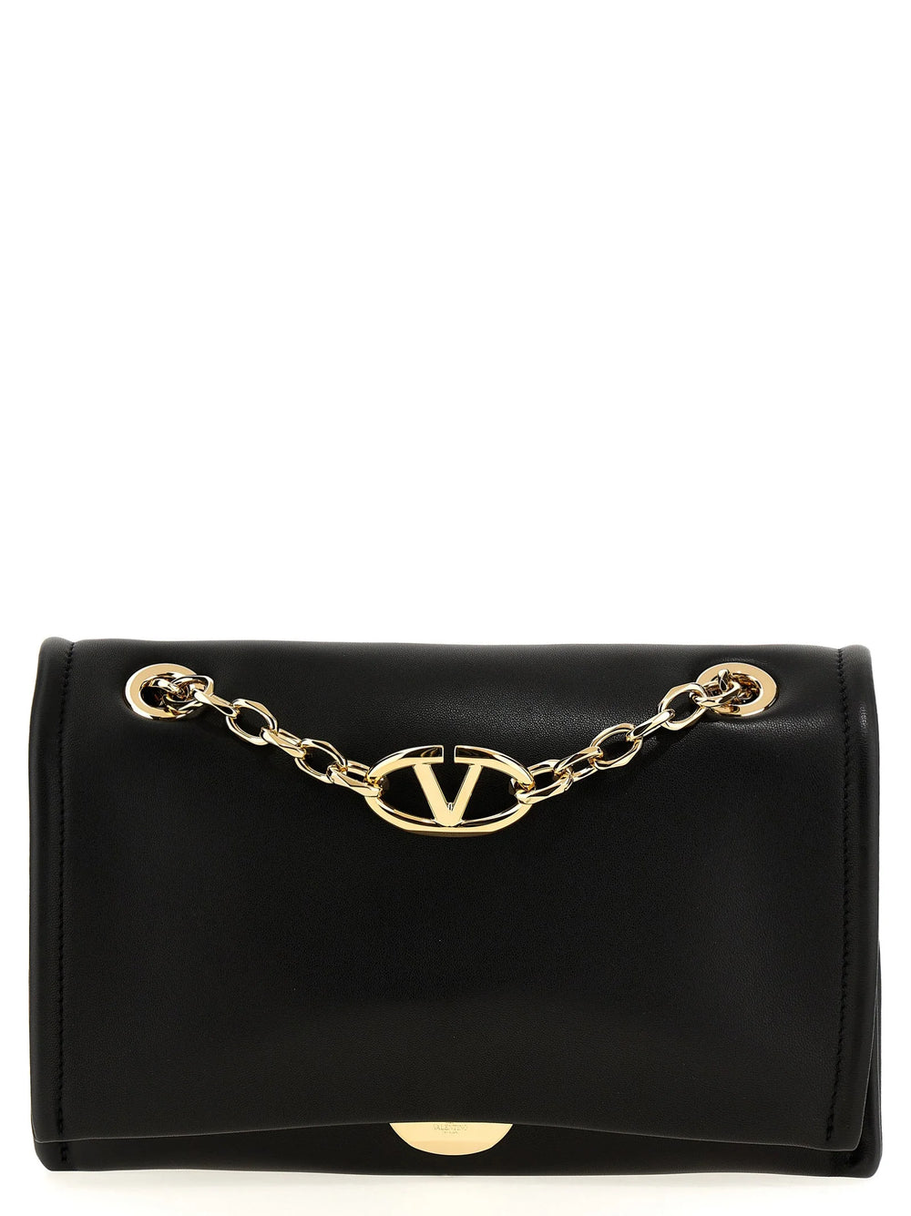 Valentino Garavani Black Lamb Leather Shoulder Bag