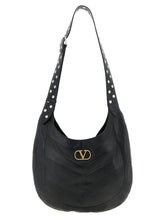 Sac bandoulière en cuir d'agneau noir Valentino Garavani