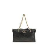 Valentino Garavani Black Lamb Leather Shoulder Bag