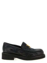 Mocassins Valentino Garavani noirs en cuir agneau