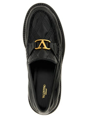 Valentino Garavani Black Lamb Leather Slip-On Loafers