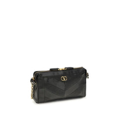 Valentino Garavani Black Lamb Ovis Aries Aries Shoulder Bag