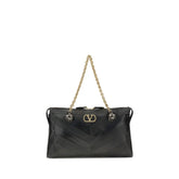Valentino Garavani Black Lamb Ovis Aries Aries Shoulder Bag