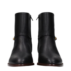 Valentino Garavani Black Leather Ankle Boots