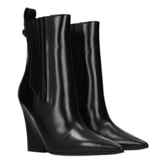 Valentino Garavani Black Leather Ankle Boots