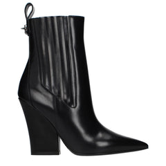 Valentino Garavani Black Leather Ankle Boots