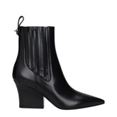 Valentino Garavani Black Leather Ankle Boots