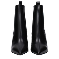 Valentino Garavani Black Leather Ankle Boots