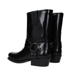 Valentino Garavani Black Leather Ankle Boots - EU41/US11