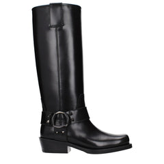 Valentino Garavani Black Leather Boots