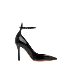 Valentino Garavani Black Leather High Heel Pumps - EU38/US8