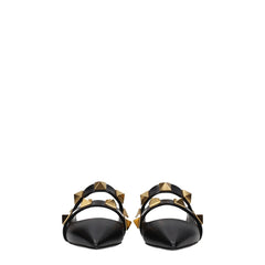 Valentino Garavani Black Leather Mules - EU35.5/US5.5