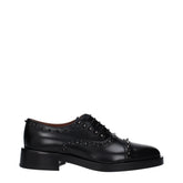 Valentino Garavani Black Leather Oxfords And Derbies