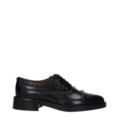 Valentino Garavani Black Leather Oxfords And Derbies