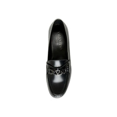 Valentino Garavani Black Leather Slip-On Loafers