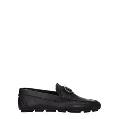 Valentino Garavani Black Leather Slip-On Loafers