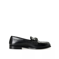 Valentino Garavani Black Leather Slip-On Loafers - EU42/US9