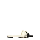 Valentino Garavani Black Leather Slippers Sandals - Sandals