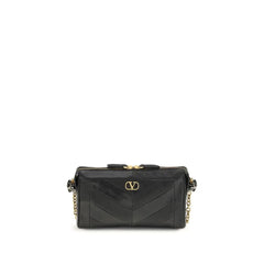 Valentino Garavani Black Napa Leather / Calf Bos Taurus Shoulder Bag