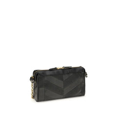 Valentino Garavani Black Napa Leather / Calf Bos Taurus Shoulder Bag