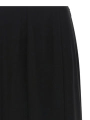 Valentino Garavani Black Silk Midi Skirt
