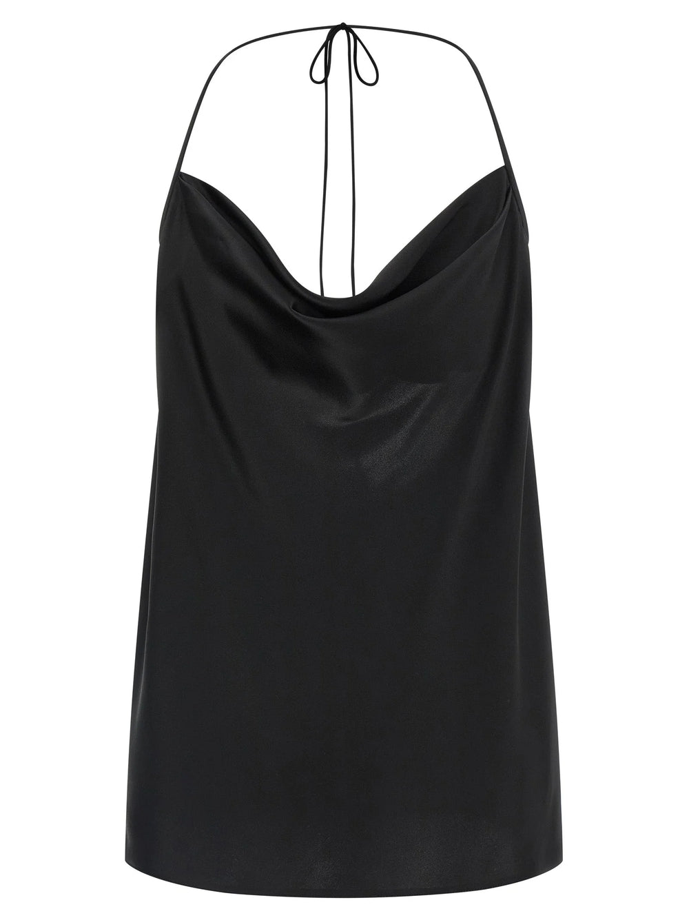 Valentino Garavani Black Silk Tank Tops - IT42