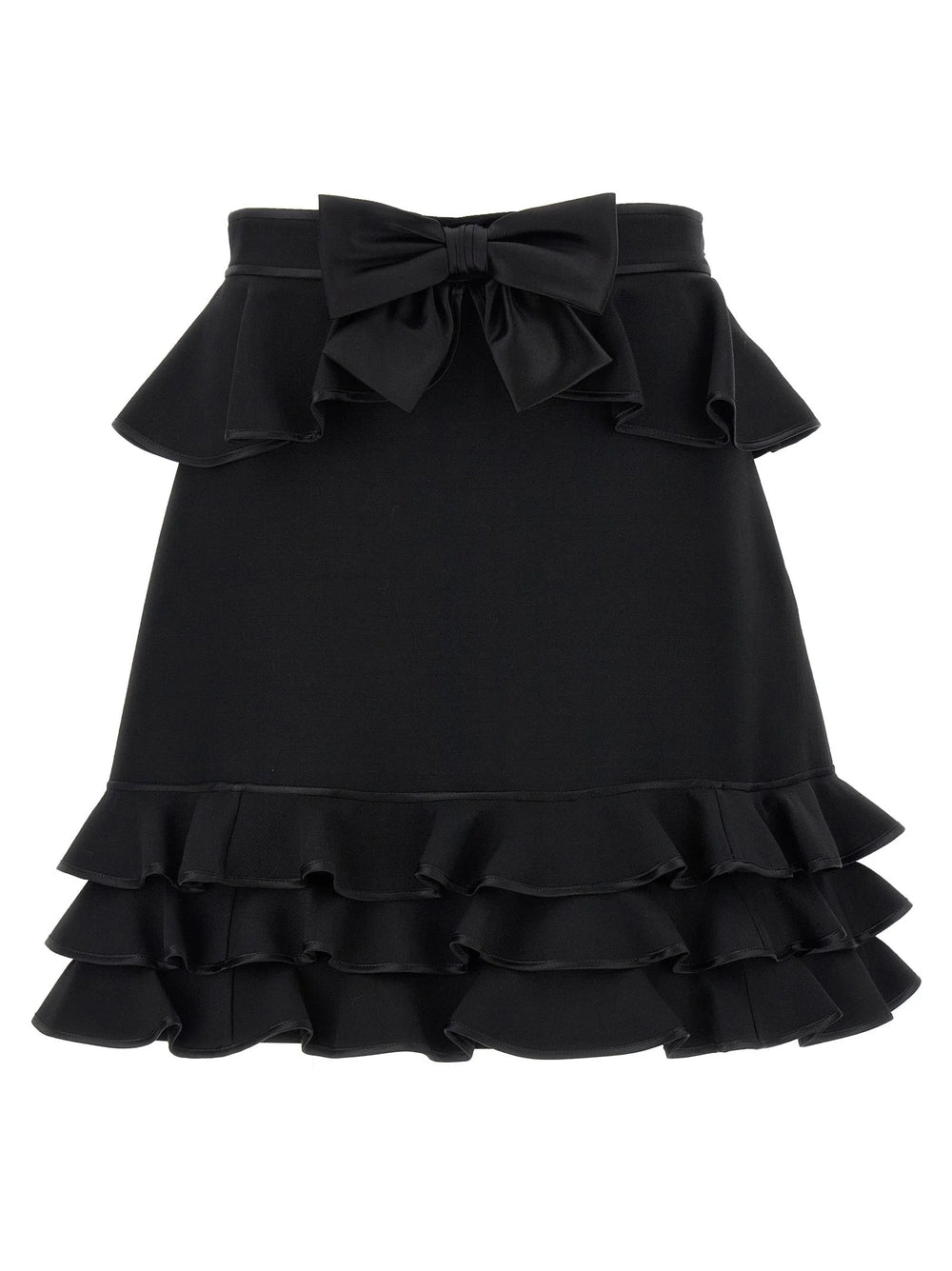 Valentino Garavani Black Virgin Wool Long Skirt - IT40