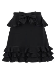 Valentino Garavani Black Virgin Wool Long Skirt - IT40