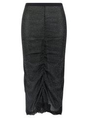 Valentino Garavani Black Viscose Midi Skirt